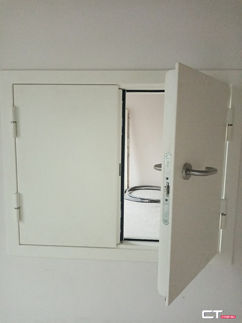 Люк металлический технический 1000х800мм двупольный Люк металлический технический 1000х800мм двупольный