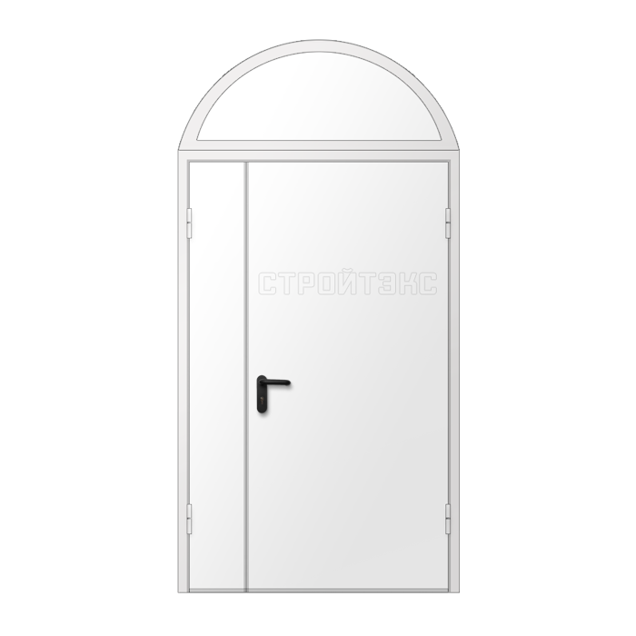 Дверь противопожарная металлическая EIS60 с арочной фрамугой