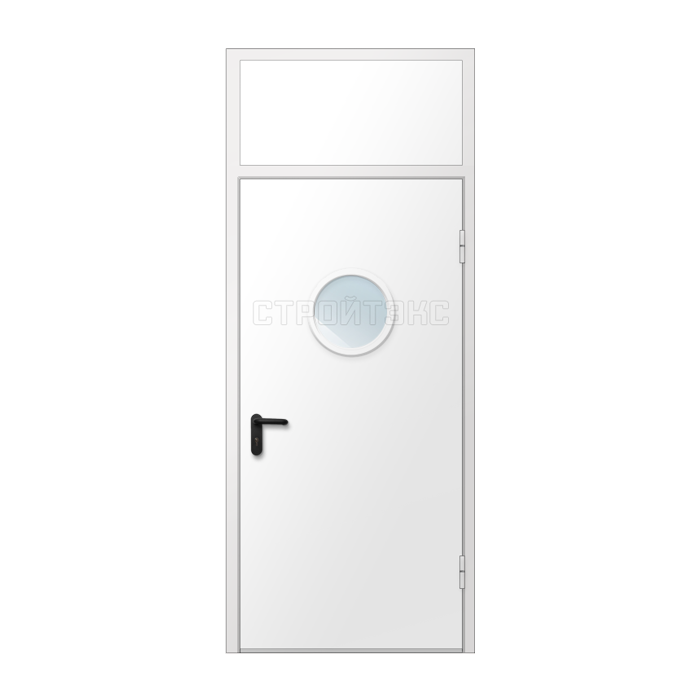 Дверь противопожарная металлическая остекленная EIS60 D300 с фрамугой