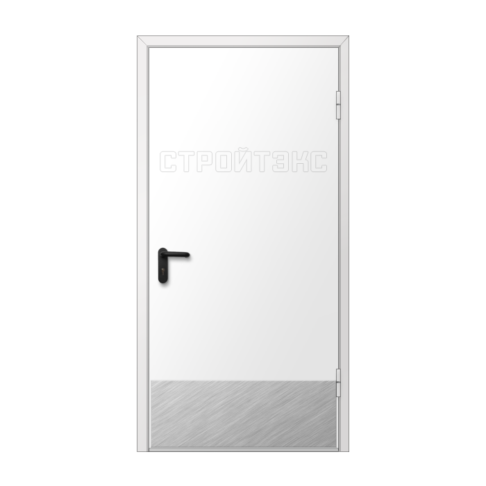 Дверь противопожарная металлическая EIS60 с накладкой из нержавеющей стали