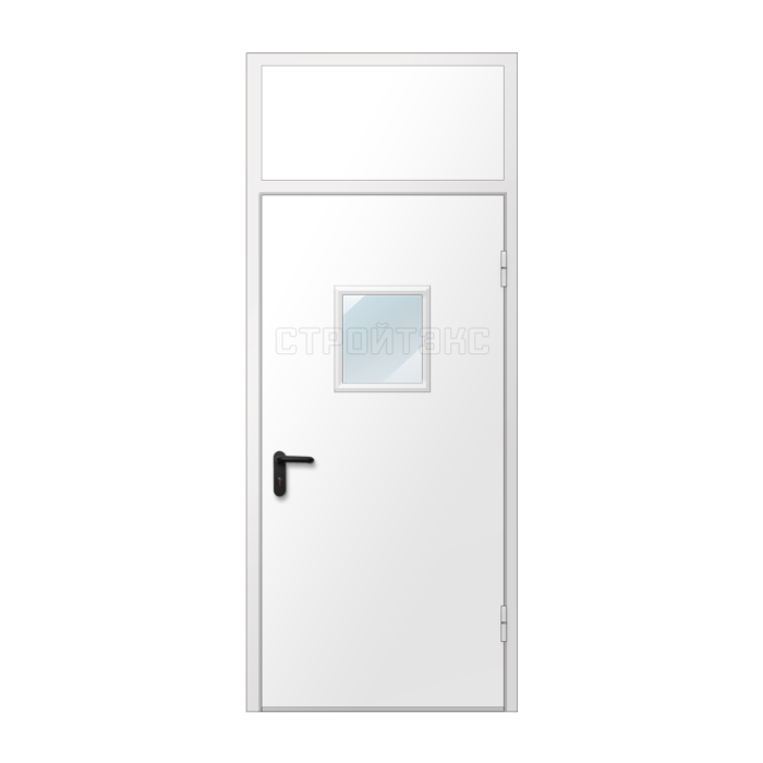Дверь противопожарная металлическая остекленная EIS60 300х400 с фрамугой